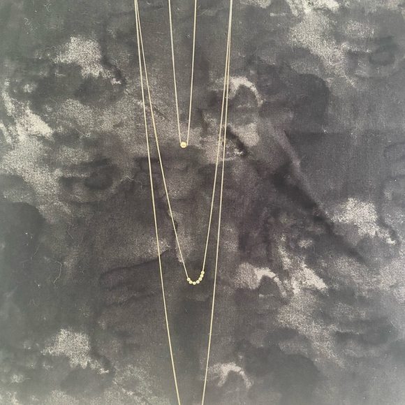 Gold Plated Triple Layered Necklace - Picture 1 of 5